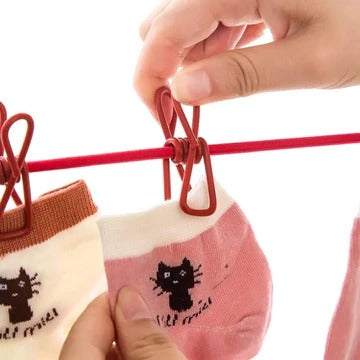 12 Clips Elastic Laundry Rope 12 Clips Elastic Laundry Rope