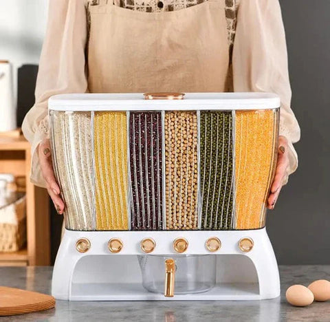 6 Compartment Cereal Dispenser Storage Organizer 6 Compartment Cereal Dispenser Storage Organizer