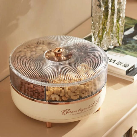Luxury 5 Grid Dry Fruit Rotating Tray Luxury 5 Grid Dry Fruit Rotating Tray