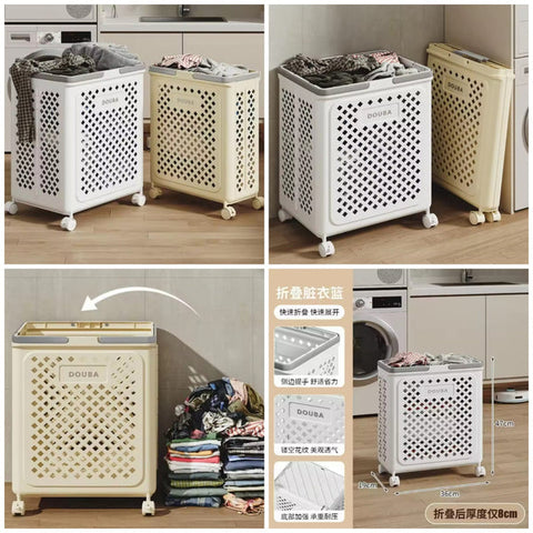 Large Capacity Movable Folding laundry Basket Large Capacity Movable Folding laundry Basket