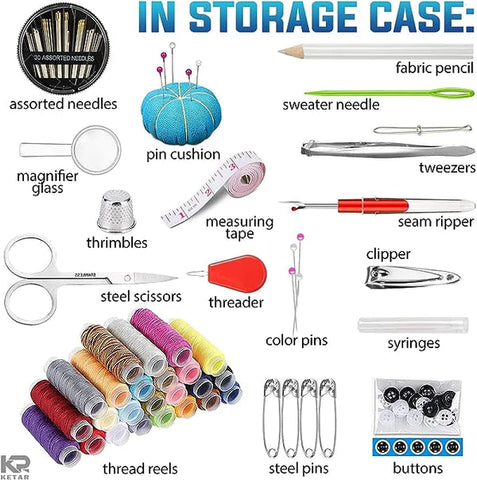 98Pcs Sewing Tool kit with premium quality bag 98Pcs Sewing Tool kit with premium quality bag