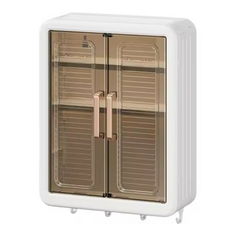 Wall Mounted Storage Cabinet - 3 Layer Punch Free Organizer Rack Wall Mounted Storage Cabinet - 3 Layer Punch Free Organizer Rack