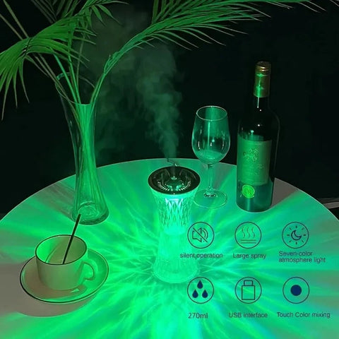 Crystal Lamp Air Humidifier Color Night Light Touch Lamp Crystal Lamp Air Humidifier Color Night Light Touch Lamp
