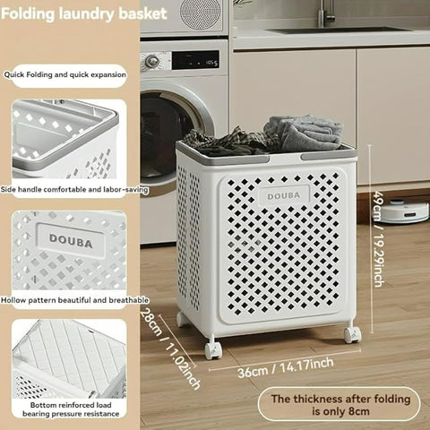 Large Capacity Movable Folding laundry Basket Large Capacity Movable Folding laundry Basket