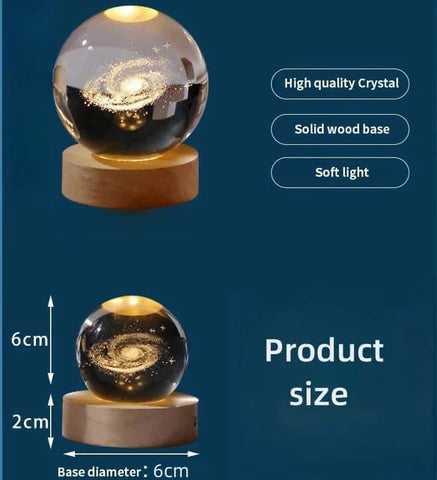 Crystal Ball with Wooden Base Light Crystal Ball with Wooden Base Light
