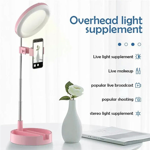 Selfie Ring Light with Makeup Mirror & Phone Holder Kit Selfie Ring Light with Makeup Mirror & Phone Holder Kit