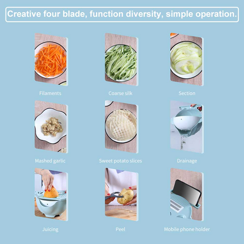 Multifunctional Large Capacity Vegetable Cutter Drain Basket Multifunctional Large Capacity Vegetable Cutter Drain Basket