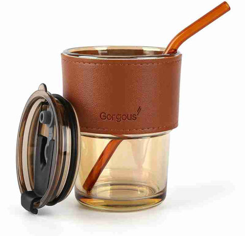 Stylish and Reusable Coffee Mug (450ml) Glass Tumbler Stylish and Reusable Coffee Mug (450ml) Glass Tumbler