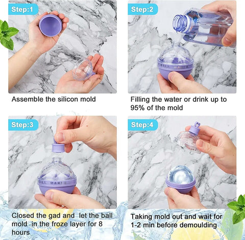 1PC Ice Ball Maker Mold 2.5 Inches 1PC Ice Ball Maker Mold 2.5 Inches