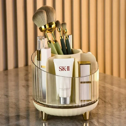 New Portable Makeup Brushes Holder 360° Rotating Desk Makeup Organizer New Portable Makeup Brushes Holder 360° Rotating Desk Makeup Organizer