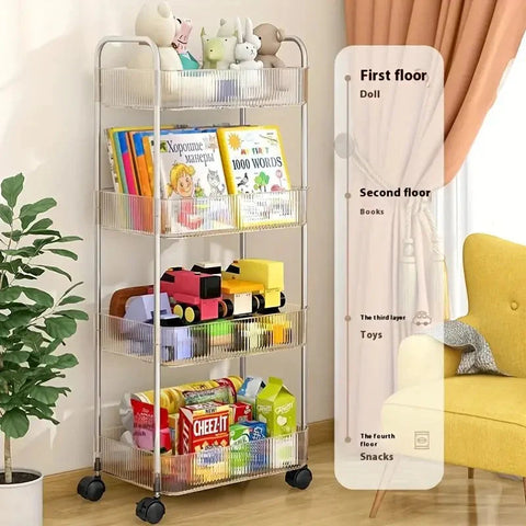 Acrylic Multifunction Storage Rolling Utility Cart Acrylic Multifunction Storage Rolling Utility Cart
