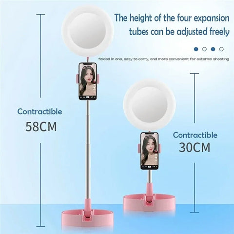 Selfie Ring Light with Makeup Mirror & Phone Holder Kit Selfie Ring Light with Makeup Mirror & Phone Holder Kit
