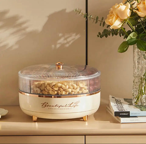 Luxury 5 Grid Dry Fruit Rotating Tray Luxury 5 Grid Dry Fruit Rotating Tray
