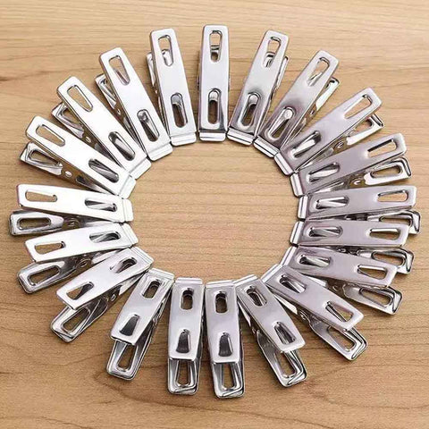 12Pcs Clothes Pegs Stainless Steel 12Pcs Clothes Pegs Stainless Steel