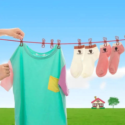 12 Clips Elastic Laundry Rope 12 Clips Elastic Laundry Rope