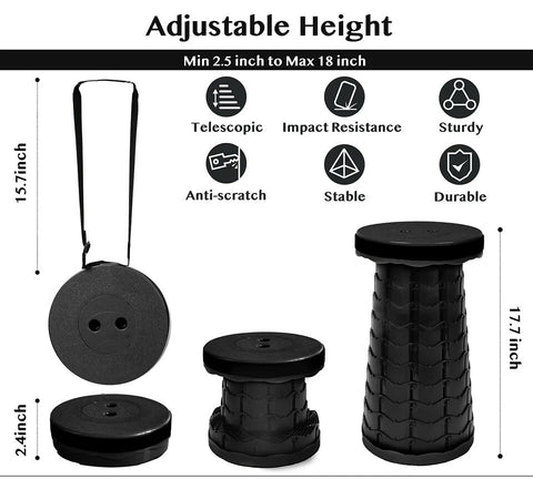 Stool Portable Camping Foldable Chair Telescopic Folding Stools Seat Stool Portable Camping Foldable Chair Telescopic Folding Stools Seat