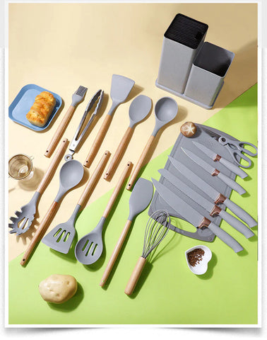 19Pcs Silicone Kitchen Utensil Set 19Pcs Silicone Kitchen Utensil Set