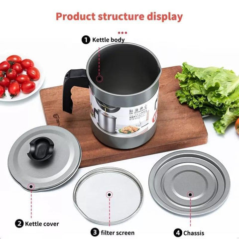 1.4L Kitchen Stainless Steel Kitchen Oil Filter Pot 1.4L Kitchen Stainless Steel Kitchen Oil Filter Pot