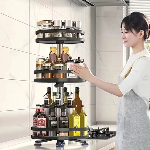 360° Rotating Storage Rack Organizer Round (Premium) 360° Rotating Storage Rack Organizer Round (Premium)