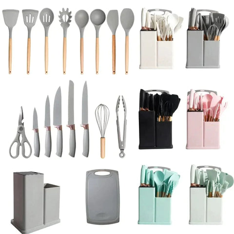 19Pcs Silicone Kitchen Utensil Set 19Pcs Silicone Kitchen Utensil Set