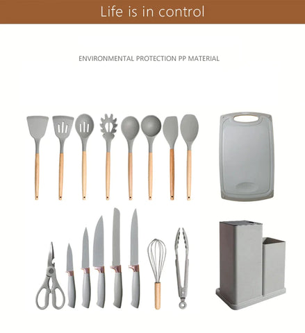 19Pcs Silicone Kitchen Utensil Set 19Pcs Silicone Kitchen Utensil Set