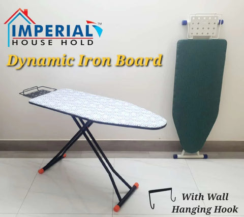 Foldable Deluxe Ironing Board with Big Steam Iron Station Holder Foldable Deluxe Ironing Board with Big Steam Iron Station Holder