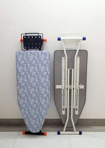 Foldable Deluxe Ironing Board with Big Steam Iron Station Holder Foldable Deluxe Ironing Board with Big Steam Iron Station Holder