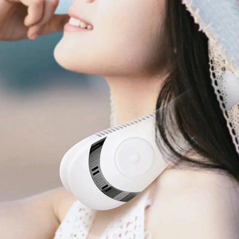 Bladeless Neck- Fan, 360° Cool-ing Necklace Fan 3 Speeds Hanging Neck- Fan, Bladeless Neck- Fan, 360° Cool-ing Necklace Fan 3 Speeds Hanging Neck- Fan,