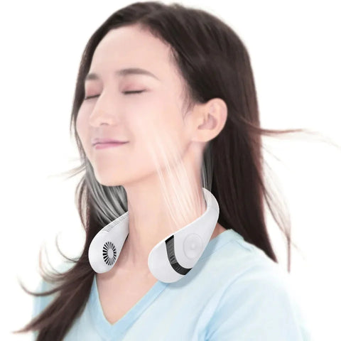 Bladeless Neck- Fan, 360° Cool-ing Necklace Fan 3 Speeds Hanging Neck- Fan, Bladeless Neck- Fan, 360° Cool-ing Necklace Fan 3 Speeds Hanging Neck- Fan,