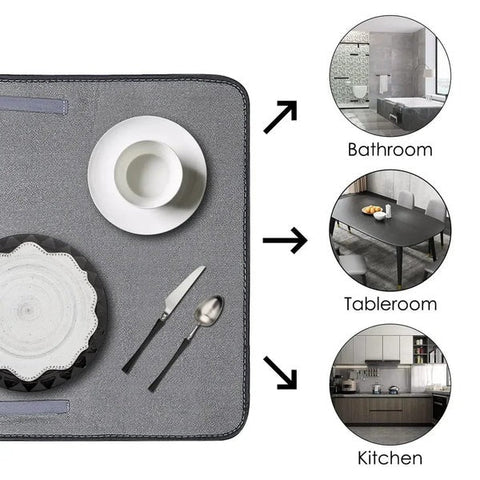Multipurpose Drain Mat with Dish Stand Multipurpose Drain Mat with Dish Stand