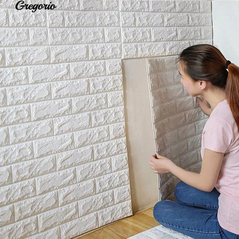 Pack Of 4 3D Foam Brick Wall Sheets Pack Of 4 3D Foam Brick Wall Sheets