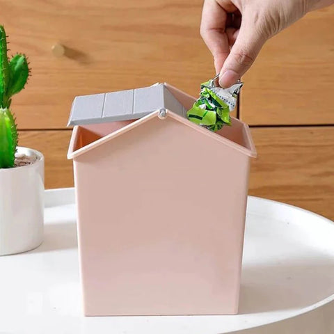 Mini Trash Can Bucket House Shape Mini Trash Can Bucket House Shape