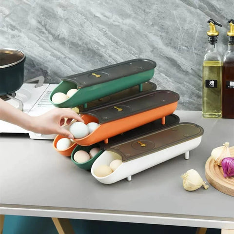 Automatic Rolling Egg Fridge Storage Organization Container Automatic Rolling Egg Fridge Storage Organization Container