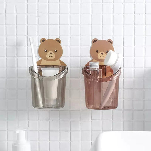 Bear Toothbrush Holder Cup Wall Mounted Bear Toothbrush Holder Cup Wall Mounted