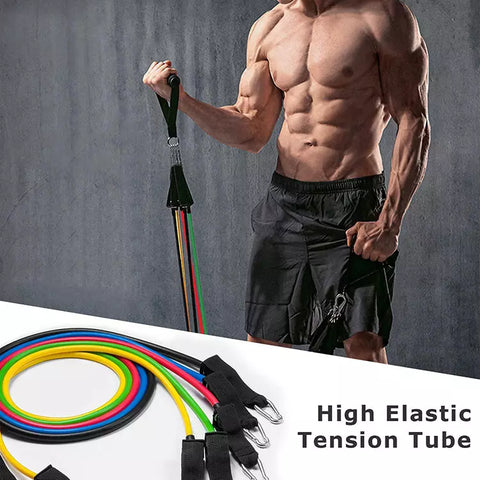 11Pcs Fitness Resistance Bands Set 11Pcs Fitness Resistance Bands Set