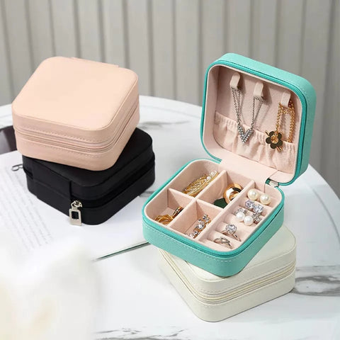 Portable Jewellery Box Organizer Travel Jewelry Storage Case for Earrings Necklace Portable Jewellery Box Organizer Travel Jewelry Storage Case for Earrings Necklace