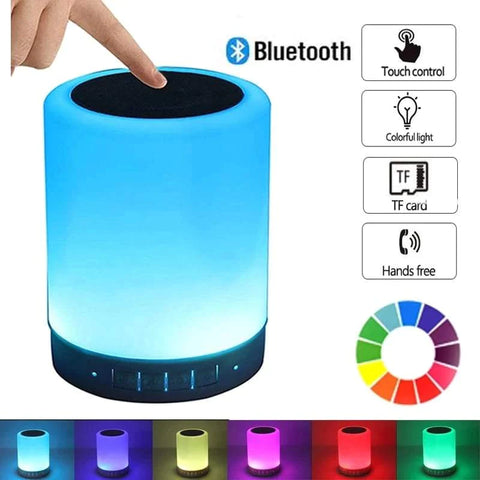 Colorful LED Night Light Bluetooth Touchpad Wireless Speaker Colorful LED Night Light Bluetooth Touchpad Wireless Speaker