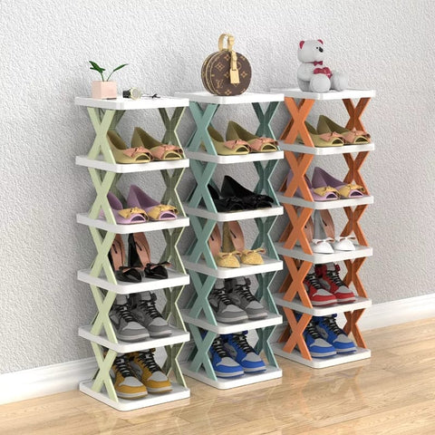 6 layer Simple Shoe Rack Plastic Simple Shelf (Free Delivery) 6 layer Simple Shoe Rack Plastic Simple Shelf (Free Delivery)