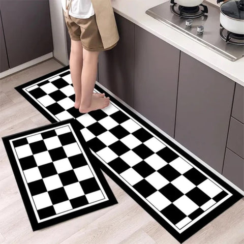 2Pcs Set Kitchen Floor Mat Non Slip-A 2Pcs Set Kitchen Floor Mat Non Slip-A