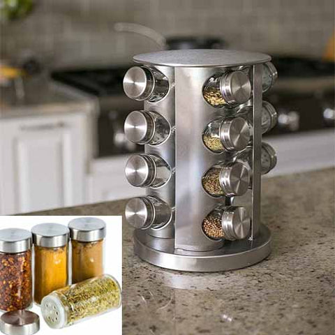 Spice Carousel 16 Bottles Revolving Spice Carousel 16 Bottles Revolving