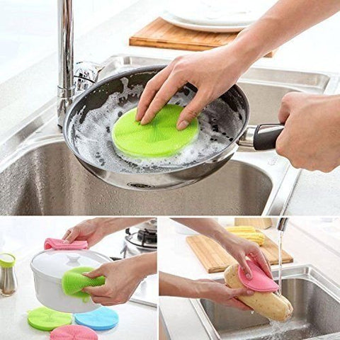 2 Pcs Silicone Sponge Dish Washing 2 Pcs Silicone Sponge Dish Washing