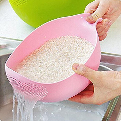3 Pcs Rice Drain Bowl With Handle 3 Pcs Rice Drain Bowl With Handle