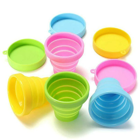 Reusable Silicone travel portable folding coffee water glass Reusable Silicone travel portable folding coffee water glass