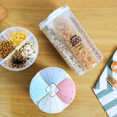 4 Grid Food Cereal Container Jar 2500Ml 4 Grid Food Cereal Container Jar 2500Ml