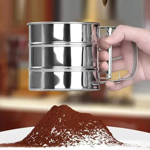 Flour Filter Stainless Steel - With Handle & Smooth Filter Flour Filter Stainless Steel - With Handle & Smooth Filter