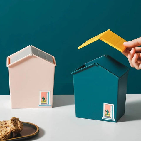 Mini Trash Can Bucket House Shape Mini Trash Can Bucket House Shape