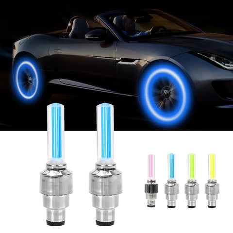 2 Pcs Car Wheel LED Light, Motorcycle Bike Tire Vale Cap 2 Pcs Car Wheel LED Light, Motorcycle Bike Tire Vale Cap