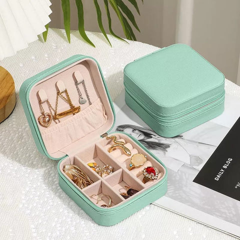 Portable Jewellery Box Organizer Travel Jewelry Storage Case for Earrings Necklace Portable Jewellery Box Organizer Travel Jewelry Storage Case for Earrings Necklace