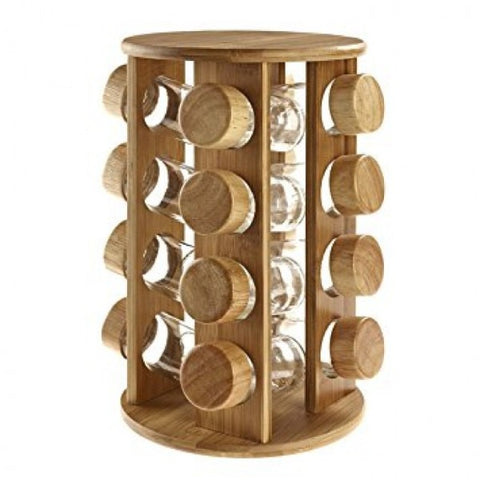 16 Pcs Wooden Spice Jar Set 16 Pcs Wooden Spice Jar Set