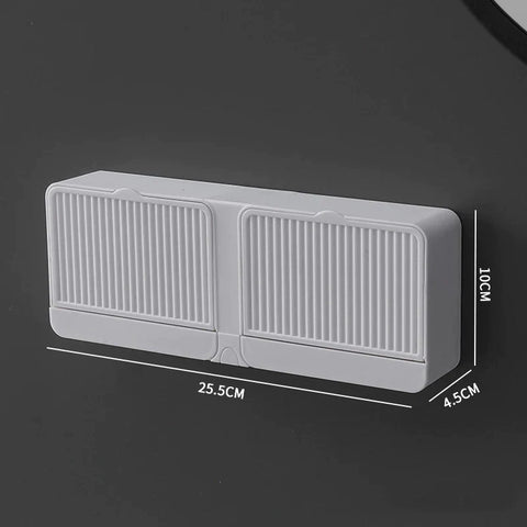 No Punching Wall Hanging Double Lattice Soap Box No Punching Wall Hanging Double Lattice Soap Box